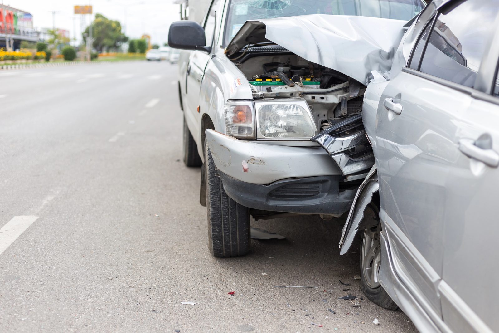Rear-end collision between two cars in Cordova, Tennessee