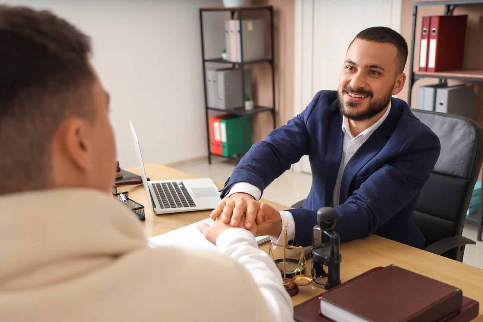 Personal injury lawyer meeting with an injured client at Southern Injury Attorneys serving Germantown, Tennessee